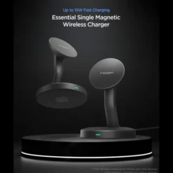 Spigen Ładowarki-ŁADOWARKA MAGSAFE EF151MS ESSENTIAL MAGNETIC 15W CZARNA