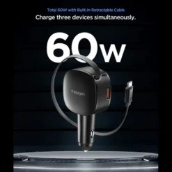 Spigen Ładowarki-ŁADOWARKA SAMOCHODOWA EV603BT ESSENTAIL 60W CZARNA