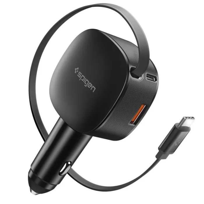 Spigen Ładowarki-ŁADOWARKA SAMOCHODOWA EV603BT ESSENTAIL 60W CZARNA