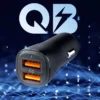 Spigen Ładowarki-ŁADOWARKA SAMOCHODOWA ESSENTIAL EV302 2-PORT CAR CHARGER 30W CZARNA