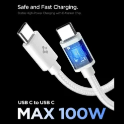 Spigen Ładowarki|Kable-ŁADOWARKA SIECIOWA EE451EU ESSENTIAL 1-PORT 45W Z KABLEM TYPE-C BIAŁA