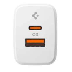 Spigen Ładowarki-ŁADOWARKA SIECIOWA ESSENTIAL EE202EU 2-PORTOWA 20W BIAŁA