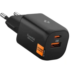 Spigen Ładowarki-ŁADOWARKA SIECIOWA ESSENTIAL EE352EU 2-PORTOWA 35W CZARNA