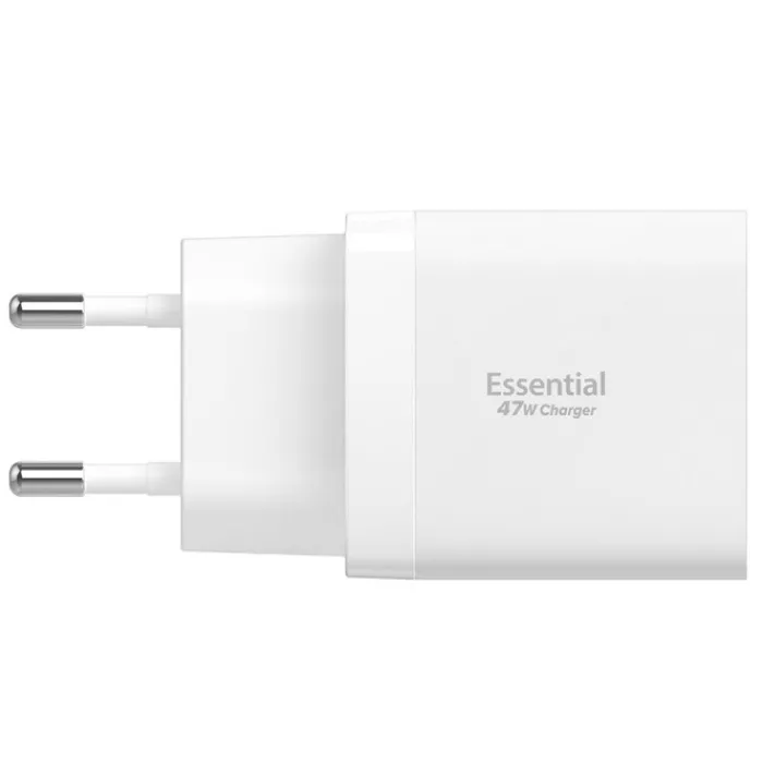 Spigen Ładowarki-ŁADOWARKA SIECIOWA ESSENTIAL EE472EU 2-PORTOWA 47W BIAŁA