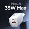 Spigen Ładowarki-ŁADOWARKA SIECIOWA ESSENTIAL EE352EU 2-PORTOWA 35W BIAŁA
