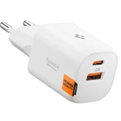 Spigen Ładowarki-ŁADOWARKA SIECIOWA ESSENTIAL EE352EU 2-PORTOWA 35W BIAŁA