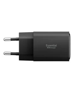 Spigen Ładowarki-ŁADOWARKA SIECIOWA ESSENTIAL 47W USB-C USB-A EE473EU CZARNA