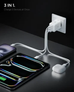 Spigen Ładowarki-ŁADOWARKA SIECIOWA USB-C USB-A ESSENTIAL 47W EE473EU BIAŁA