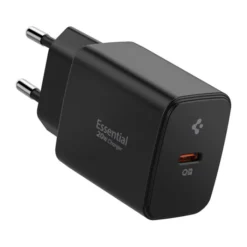 Spigen Ładowarki-ŁADOWARKA ESSENTIAL EE201EU 1-PORT NETWORK CHARGER 20W CZARNA