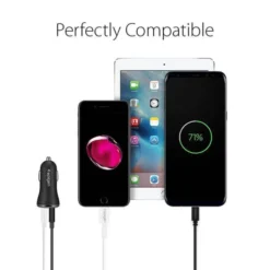 Spigen Ładowarki-Ładowarka F27qc Qc3.0 2-port Car Charger Black Czarna