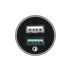 Spigen Ładowarki-Ładowarka F27qc Qc3.0 2-port Car Charger Black Czarna