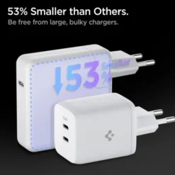 Spigen Ładowarki-Ładowarka Pe2106eu Powerarc 2-port Network Charger Pd65w White