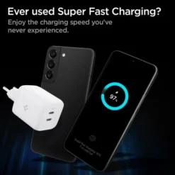 Spigen Ładowarki-Ładowarka Pe2106eu Powerarc 2-port Network Charger Pd65w White