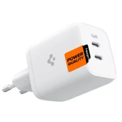 Spigen Ładowarki-Ładowarka Pe2106eu Powerarc 2-port Network Charger Pd65w White