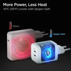 Spigen Ładowarki-Ładowarka Pe2106eu Powerarc 2-port Network Charger Pd65w White