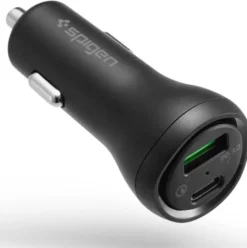 Spigen Ładowarki-Ładowarka STEADIBOOST F31QC 2-PORT CAR CHARGER PD27W/QC3.0 BLACK