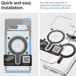 Spigen Pixel 8A|Pixel 9-Blaszka Ring Onetap Ring Magnetic Magsafe Plate Carbon