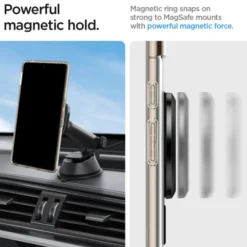 Spigen Pixel 8A|Pixel 9-Blaszka Ring Onetap Ring Magnetic Magsafe Plate Carbon