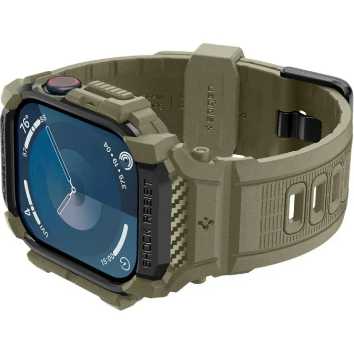 Spigen Apple Watch 11 46Mm|Apple Watch 10 46Mm-BRANSOLETA RUGGED ARMOR ”PRO” APPLE WATCH 10 (46 MM) VINTAGE KHAKI