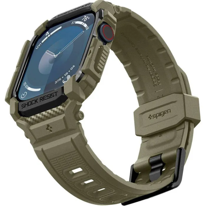 Spigen Apple Watch 11 46Mm|Apple Watch 10 46Mm-BRANSOLETA RUGGED ARMOR ”PRO” APPLE WATCH 10 (46 MM) VINTAGE KHAKI
