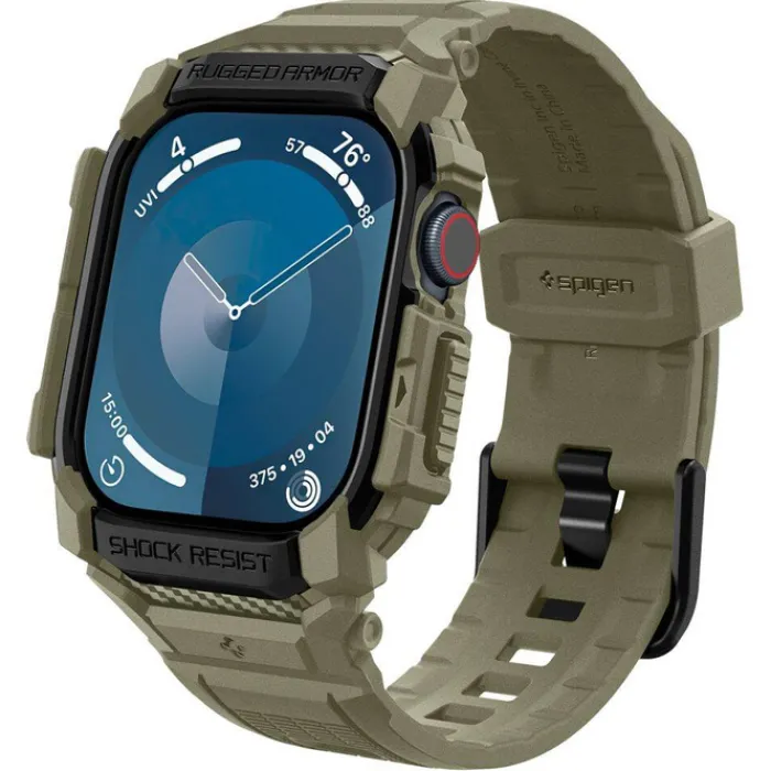 Spigen Apple Watch 11 46Mm|Apple Watch 10 46Mm-BRANSOLETA RUGGED ARMOR ”PRO” APPLE WATCH 10 (46 MM) VINTAGE KHAKI