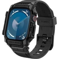 Spigen Apple Watch 11 42Mm|Apple Watch 10 42Mm-BRANSOLETA RUGGED ARMOR ”PRO” APPLE WATCH 10 (42 MM) MATTE BLACK
