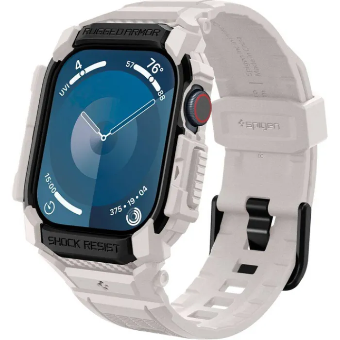 Spigen Apple Watch 11 46Mm|Apple Watch 10 46Mm-BRANSOLETA RUGGED ARMOR ”PRO” APPLE WATCH 10 (46 MM) DUNE BEIGE