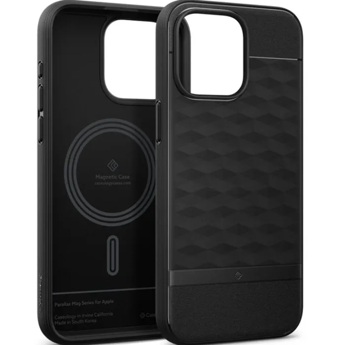 Spigen Iphone 15 Pro|Iphone 15 Pro-Etui Caseology Parallax Mag Magsafe iPhone 15 Pro Matte Black Case