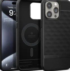 Spigen Iphone 15 Pro|Iphone 15 Pro-Etui Caseology Parallax Mag Magsafe iPhone 15 Pro Matte Black Case