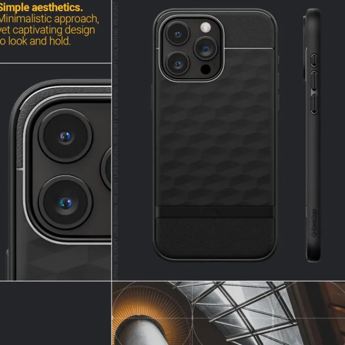 Spigen Iphone 15 Pro|Iphone 15 Pro-Etui Caseology Parallax Mag Magsafe iPhone 15 Pro Matte Black Case
