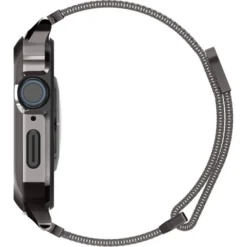 Spigen Apple Watch Se 44Mm|Apple Watch 9 45Mm-Etui i Pasek Metal Fit Pro Apple Watch SE 4 5 6 7 8 9 44 / 45 mm Grafitowe