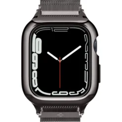 Spigen Apple Watch Se 44Mm|Apple Watch 9 45Mm-Etui i Pasek Metal Fit Pro Apple Watch SE 4 5 6 7 8 9 44 / 45 mm Grafitowe