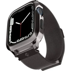 Spigen Apple Watch Se 44Mm|Apple Watch 9 45Mm-Etui i Pasek Metal Fit Pro Apple Watch SE 4 5 6 7 8 9 44 / 45 mm Grafitowe
