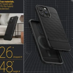 Spigen Iphone 15 Pro Max|Iphone 15 Pro Max-Etui iPhone 15 Pro Max Caseology Parallax Mag Magsafe Matte Black Case