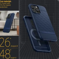 Spigen Iphone 15 Pro Max|Iphone 15 Pro Max-Etui iPhone 15 Pro Max Caseology Parallax Mag Magsafe Midnight Blue Case
