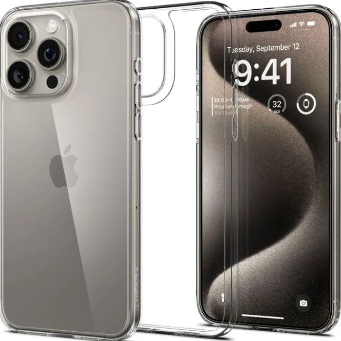 Spigen Iphone 15 Pro Max|Apple-Etui iPhone 15 Pro Max Airskin Hybrid Crystal Clear Case