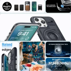 Spigen Iphone 15 Pro Max|Iphone 15 Pro Max-Etui iPhone 15 Pro Max Classic C1 Mag Magsafe Graphite Case