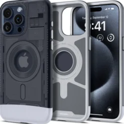 Spigen Iphone 15 Pro Max|Iphone 15 Pro Max-Etui iPhone 15 Pro Max Classic C1 Mag Magsafe Graphite Case