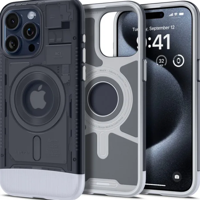 Spigen Iphone 15 Pro Max|Iphone 15 Pro Max-Etui iPhone 15 Pro Max Classic C1 Mag Magsafe Graphite Case