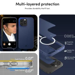 Spigen Iphone 15 Pro Max|Iphone 15 Pro Max-Etui iPhone 15 Pro Max Cyrill Kajuk Mag Magsafe Navy Case