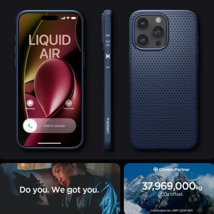 Spigen Iphone 15 Pro Max|Apple-Etui iPhone 15 Pro Max Liquid Air Navy Blue Case