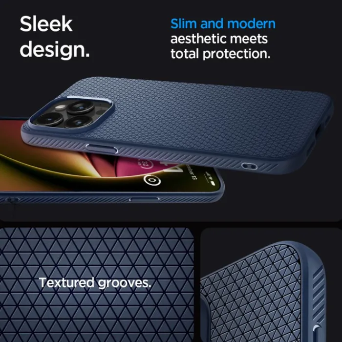Spigen Iphone 15 Pro Max|Apple-Etui iPhone 15 Pro Max Liquid Air Navy Blue Case