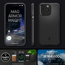 Spigen Iphone 15 Pro Max|Iphone 15 Pro Max-Etui iPhone 15 Pro Max Mag Armor Magsafe Matte Black Case