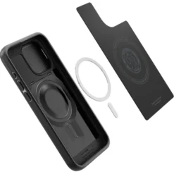 Spigen Iphone 15 Pro Max|Iphone 15 Pro Max-Etui iPhone 15 Pro Max Optik Armor Mag Magsafe Black Case