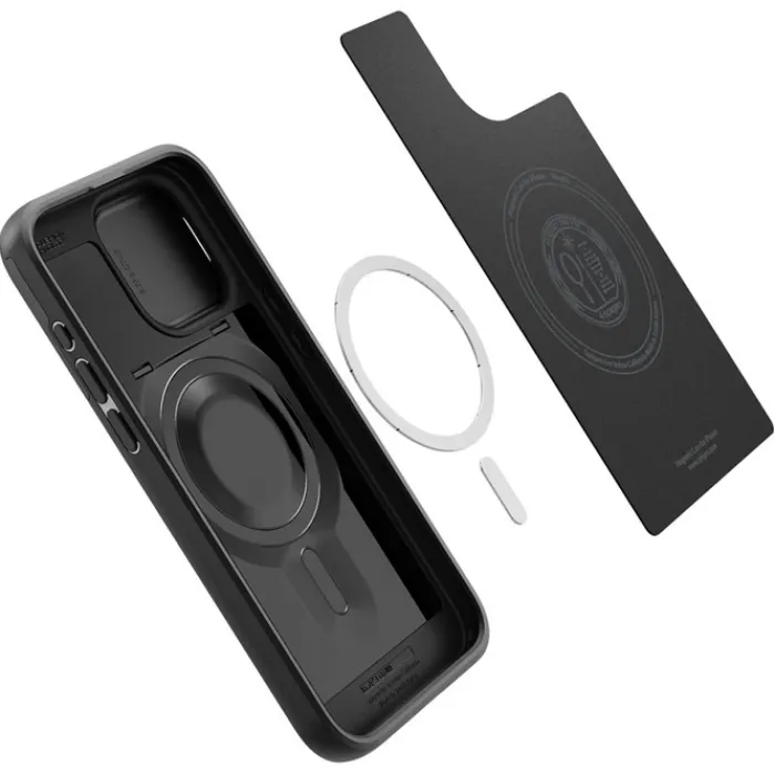 Spigen Iphone 15 Pro Max|Iphone 15 Pro Max-Etui iPhone 15 Pro Max Optik Armor Mag Magsafe Black Case