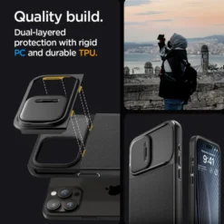 Spigen Iphone 15 Pro Max|Iphone 15 Pro Max-Etui iPhone 15 Pro Max Optik Armor Mag Magsafe Black Case