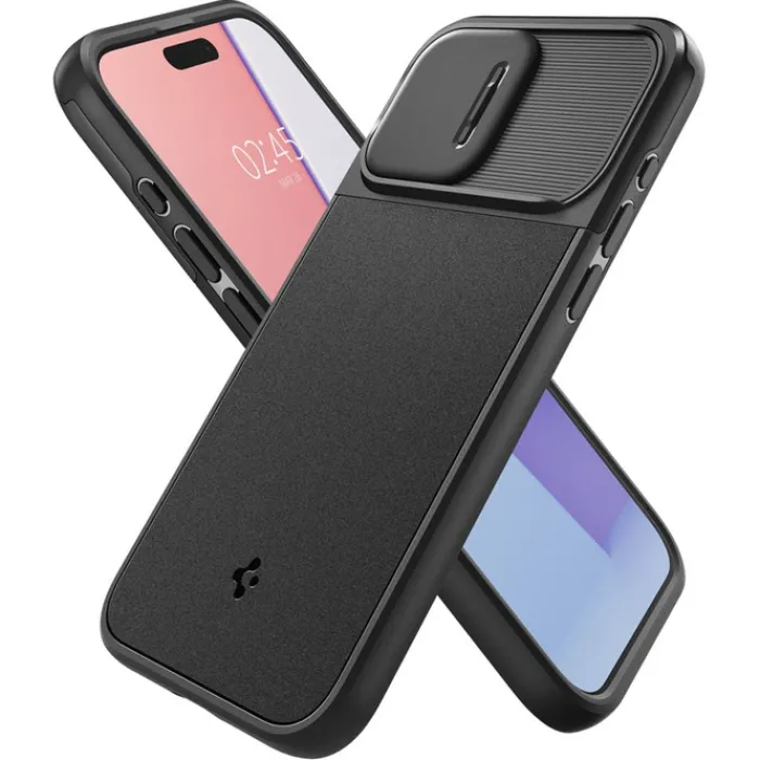 Spigen Iphone 15 Pro Max|Iphone 15 Pro Max-Etui iPhone 15 Pro Max Optik Armor Mag Magsafe Black Case