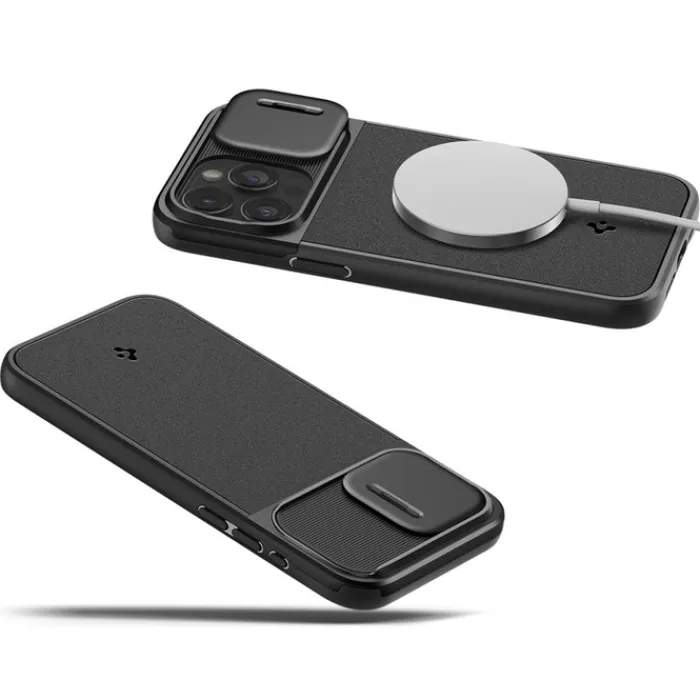Spigen Iphone 15 Pro Max|Iphone 15 Pro Max-Etui iPhone 15 Pro Max Optik Armor Mag Magsafe Black Case
