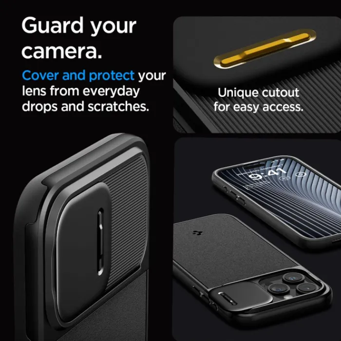 Spigen Iphone 15 Pro Max|Iphone 15 Pro Max-Etui iPhone 15 Pro Max Optik Armor Mag Magsafe Black Case