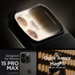 Spigen Iphone 15 Pro Max|Iphone 15 Pro Max-Etui iPhone 15 Pro Max Optik Armor Mag Magsafe Black Case